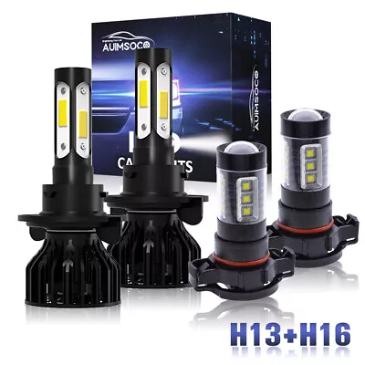 For Ford Mustang 2007 2008 2009 2010-2012 LED Headlight Hi/Lo + Fog Light Bulbs • $35.99