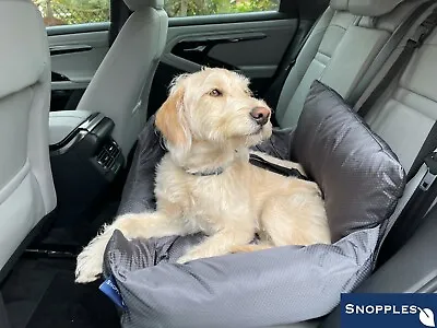 60x60cm Largest On Market.Dog Car Seat Bed Carrier Booster Safe Straps Washable • £36.99