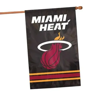 Team Logo Miami Heat Applique Banner Flag 44  X 28  Man Cave Must Last One • $26.99