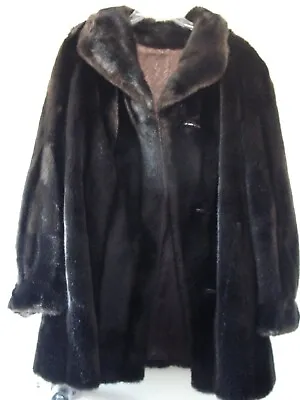 Vintage Dubrowsky Perlbinder Tissavel Brown Faux Fur Coat France  • $85