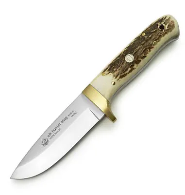 $399.95 • Buy Puma IP Elk Hunter Stag Fixed Blade Knife, Leather Sheath - 816050