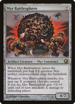 Myr Battlesphere Scars Of Mirrodin PLD Artifact Rare MAGIC MTG CARD ABUGames • $1.40