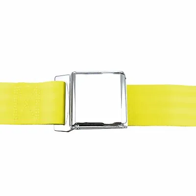 2pt Yellow Retractable Seatbelt Airplane Buckle - Each Harness STBSB2RAYL • $85.95