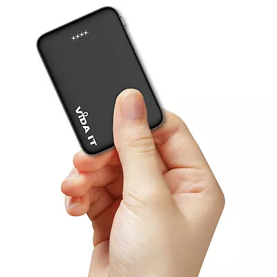 Mini Power Bank Small Portable Charger For Smartphone Compact USB Battery Pack • £19.99