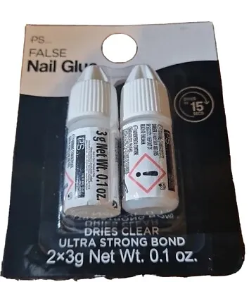 PS Primark 2 X 3g False Nail Glue - 15 Second Drying With Ultra Strong Bond • £3.99