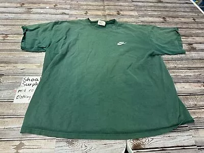 Vintage 90s Nike Tennis Check Green T-Shirt Size XL Distressed # • $18.09