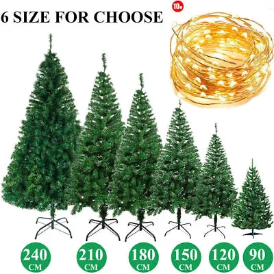 Fibre Optic Pre Lit Christmas Tree 4/5/6/7FT W/ LED Star Lights Xmas Tree Decor • $7.99