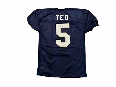 Manti Teo Te'o Signed Notre Dame Figting Irish (Home Blue) Jersey JSA • $324.99