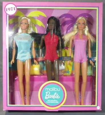 Barbie Boxset Malibu California Girl 2020 Mattel GTJ86 Repro 1971 Christie NRFB • $195.28