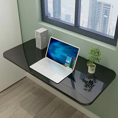 Wall Mounted Folding Table Floating Drop-leaf Dining Table Study Computer Desk • £20.95