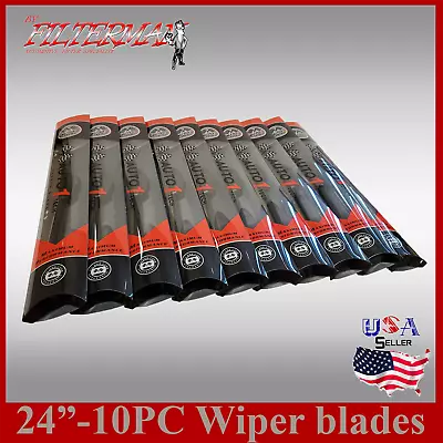 (1box=10pc) 24   FRONT/REAR PREMIUM JHOOK BRACKETLESS WINDSHIELD WIPER BLADES   • $54.12