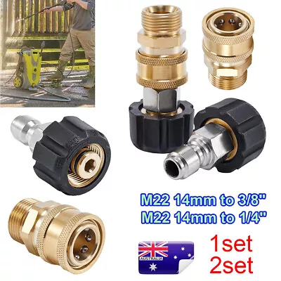 M22 Swivel Quick Connect Hose Adapter Set For Pressure Washer 1/4  3/8  Fittings • $15.99