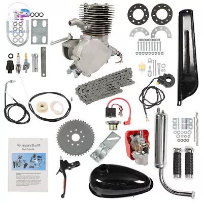 100cc Bicycle Motor Kit Push Bike Motorized 2 Stroke Petrol Gas Engine Full Set • $97.62