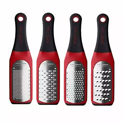 Microplane Artisan Series Gift Set - Ribbon Coarse Fine Extra Coarse - Red • $45