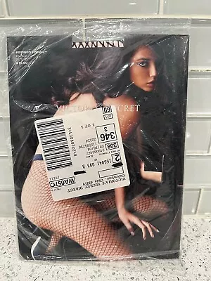 Victoria Secret Vintage Refined Fishnet PANTYHOSE Size B BLACK NIP Made In ITALY • $19.99