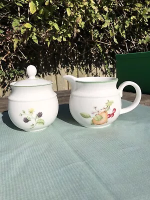 £14.99 • Buy Marks And Spencer M&S St Michael Ashberry Milk Jug 1/2 Pint And Sugar Jar.