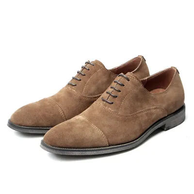 38-44 Men's Suede Leather Shoes Three-joint Business Formal Lace Up Oxfords Sz • $80.51