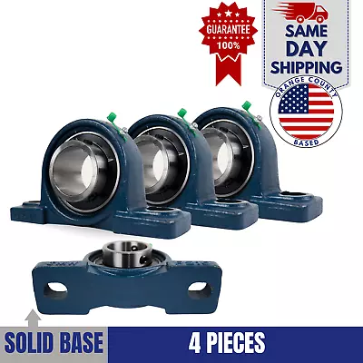 UCP207-20 Pillow Block Bearing 1-1/4  Bore 2 Bolt Solid Base (4PCS) • $49.45