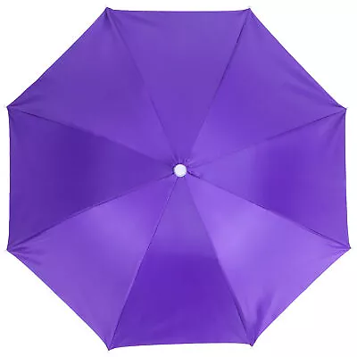 (Purple)Adult Umbrella Hat Waterproof Foldable Sun Hat Headwear For Outdoor MA • £24.74