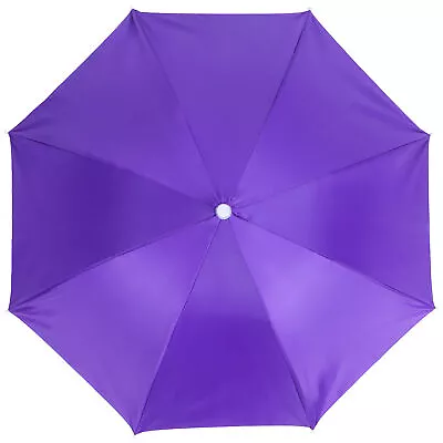 (Purple)Adult Umbrella Hat Waterproof Foldable Sun Hat Headwear For Outdoor • £8.50