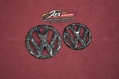 $280 • Buy VW Logo Front Grill Badge Rear Emblem Forged Carbon Fit For Volkswagen Golf Mk6
