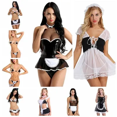 £5.22 • Buy Sexy Lingerie Women French Maid Nurse Costume Cosplay Uniform Outfit Fancy Dress