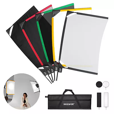 NEEWER 5 In 1 18x24in Foldable Scrim Photography Panel Light Reflector Flag Kit • $129.99