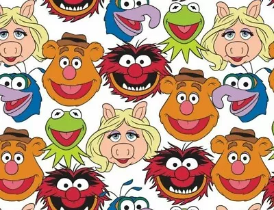 Disney Muppets Cast  Kermit Miss Piggy Gonzo  Camelot Cotton Fabric  By The Yard • $8.99