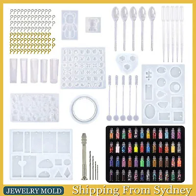 277PCS Resin Casting Molds Silicone DIY Jewelry Pendant Mould Making Craft Kit   • $19.15
