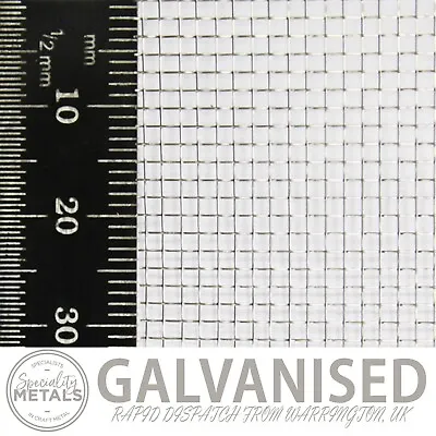 Premium Galvanised Steel Insect Screen Mesh For Vent Soffit - Fly Screen Rolls • £4.49