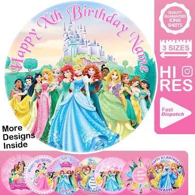 £2.99 • Buy Disney Princess Cake Topper Decoration Personalised Edible Icing