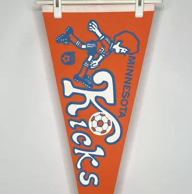 Vintage Minnesota Kicks NASL 30 X 12 Full Size Soccer Pennant 1980s • $21.95