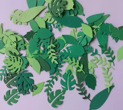 50 X Die Cut Leaves Foliage Embellishments Craft Card Making Random Mix • £2.49