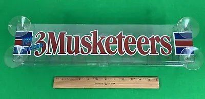 Vintage  Try A Chilled  3 MUSKETEERS Candy Bar Plastic Store Display Sign 1989 • $99