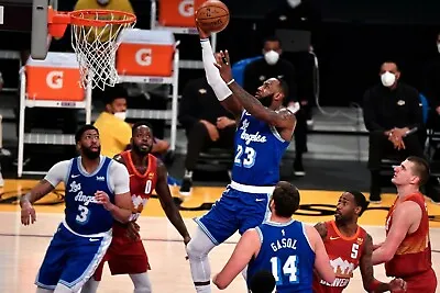 $20 • Buy Lakers Lebron James 2021 Lay Up Poster (24x36 Inches)