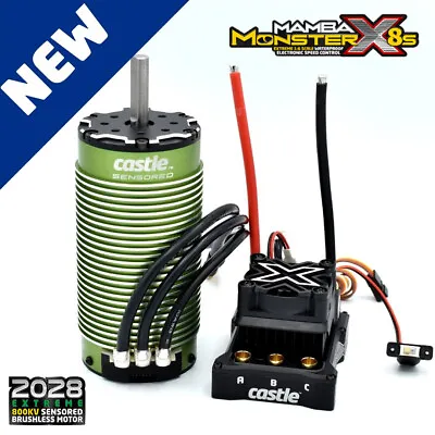 Castle Creations Mamba Monster X 8S 33.6V ESC W/ 2028-800KV Sensored Motor Combo • $389.95