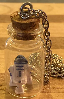 $45 • Buy Star Wars Series R2D2 Glass Jar Cork Pendant Necklace 20  Keepsake
