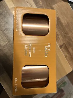 Our Table 2 Pack Moscow Mule 18 Oz. Stainless Steel Brushed Copper Cocktail Mug • $12