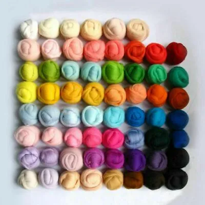 36 Colors  Wool Felt Needles Tools Set Needle Felting Mat Starter DIY Kits • £9.89