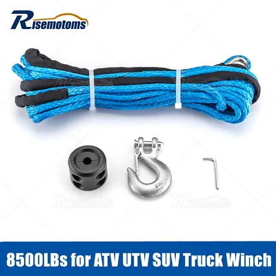 5/16  X 50' Synthetic Winch Rope Winch Hook Sets For Polaris RZR 800 900 XP 1000 • $37.59
