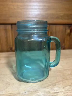 Vintage Blue Glass Ball Mason Jar Pint Size • $8.99