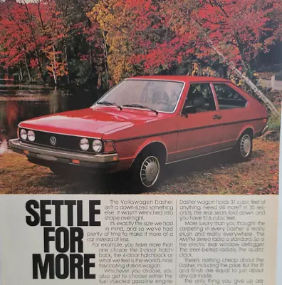 $12.99 • Buy Volkswagen Dasher Diesels Hatchback Station Wagon 1979 New Yorker Ad ~8x11 