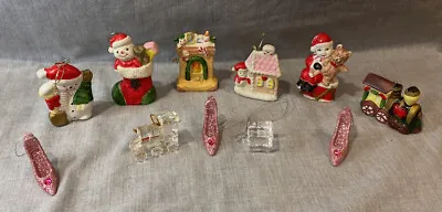 $8 • Buy Vintage Christmas Ornaments Hand Painted Lot Of 11