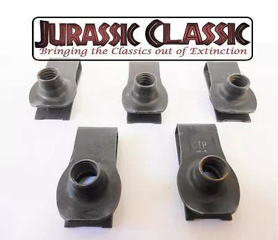 46-80 Ford 5pk 3/8-16 Extruded Fender U-Nuts Clips Hood Body Panel Trunk Console • $12.09