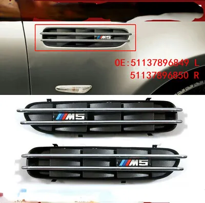 1 Pair Side Fender Grille Vent Air Flow Grill For BMW 5 Series E60 E61 M5 • $55.96