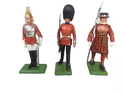 Lot Of 3: Britains LTD Lead Toy Soldier Made England Red Jacket Spear Miniature • $12.40