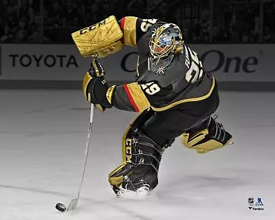 Marc-Andre Fleury Goldn Knights UnSigned Jersey Playing Puck Spotlight Photo • $24.99