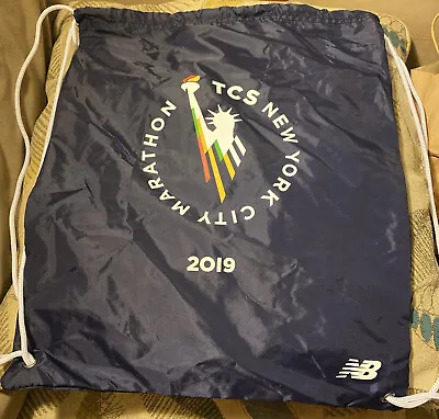 2019 New York City Marathon New Balance Drawstring Bag Backpack • $13