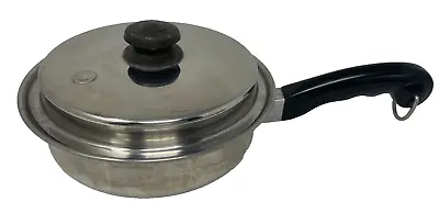 SALADMASTER Five Star TP304S Stainless 9  Skillet & Vntd Lid Made USA Waterless • $99.99