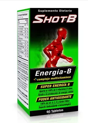 Shot B Dietary Supplement B Vitamins Immune Support & Energy Booster 60 Tabs • $11.99